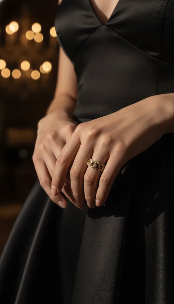 Glimmering_Gold_Cuban_Ring