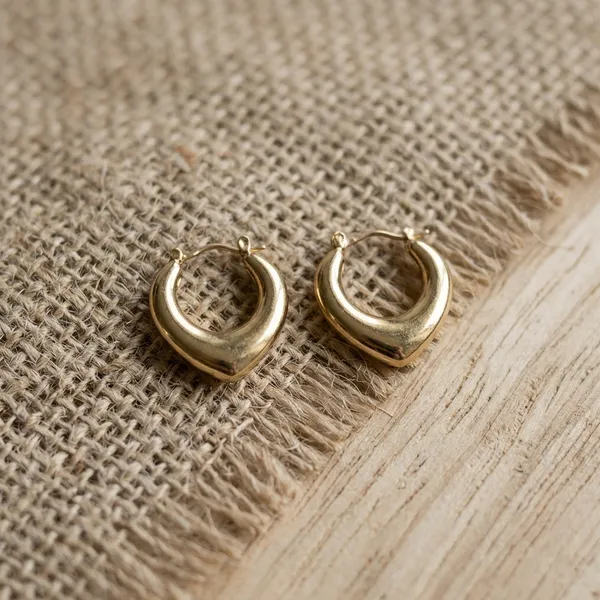 Gold_Tapered_V_Shape_Hoop_Earrings