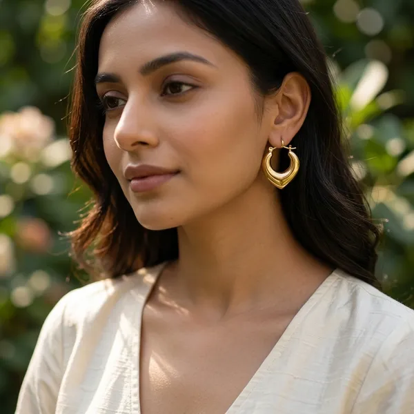 Gold_Tapered_V_Shape_Hoop_Earrings