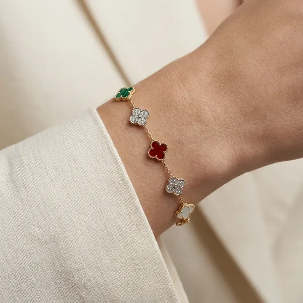 Vibrant_Multi-Gemstone_Clover_Charm_Bracelet