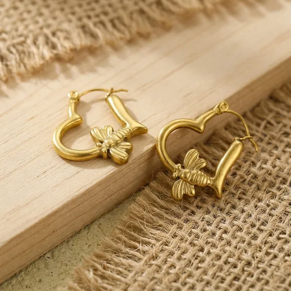 Golden_Honeybee_Heart_Hoop_Earrings