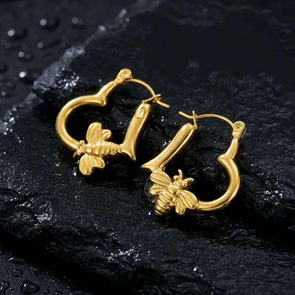 Golden_Honeybee_Heart_Hoop_Earrings