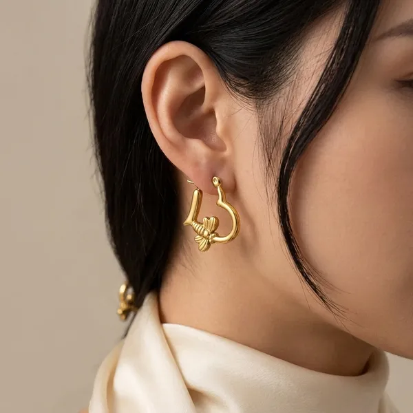 Golden_Honeybee_Heart_Hoop_Earrings