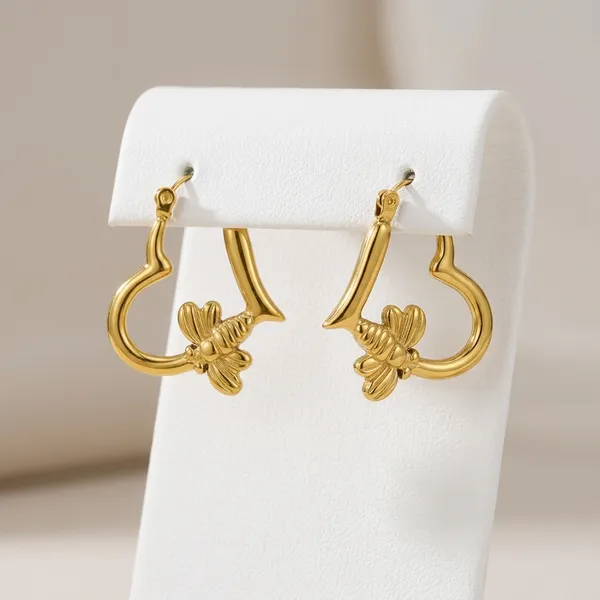 Golden_Honeybee_Heart_Hoop_Earrings
