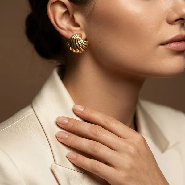 Vintage-Inspired_Golden_Scallop_Shell_Stud_Earrings