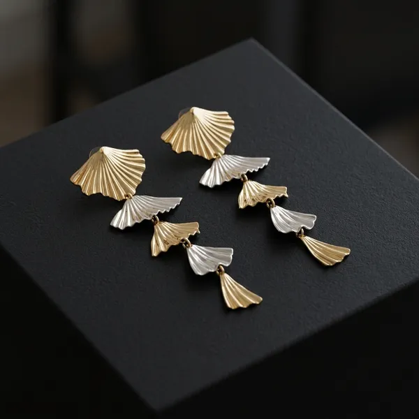 Two-Tone_Cascading_Fan_Earrings