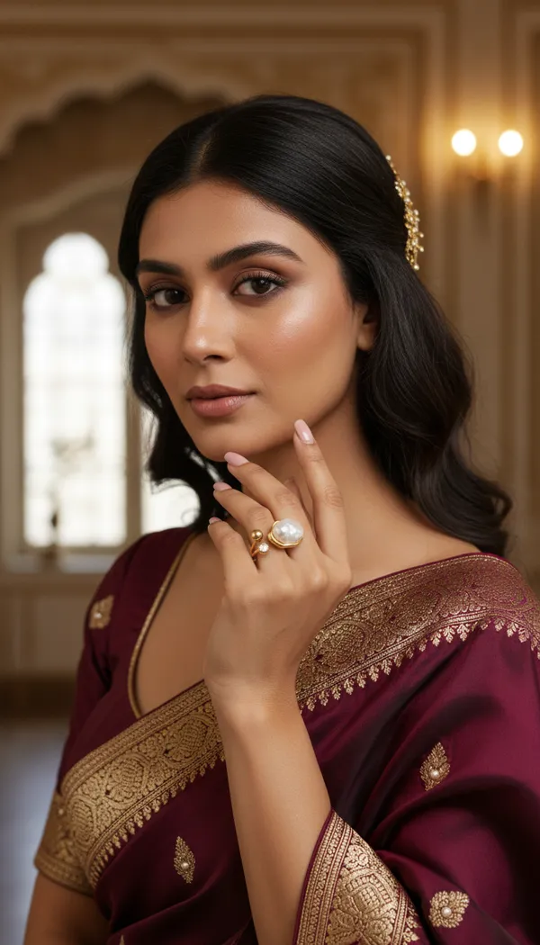 Elegant_Baroque_Pearl_&_Crystal_Gold-Tone_Wrap_Ring