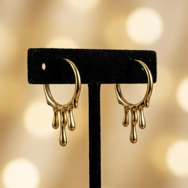 Gilded_Molten_Drip_Hoop_Earrings