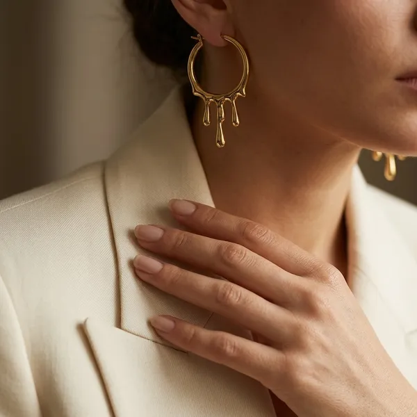 Gilded_Molten_Drip_Hoop_Earrings