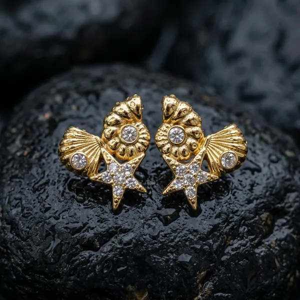Ocean_Glimmer_Shell_And_Star_Stud_Earrings