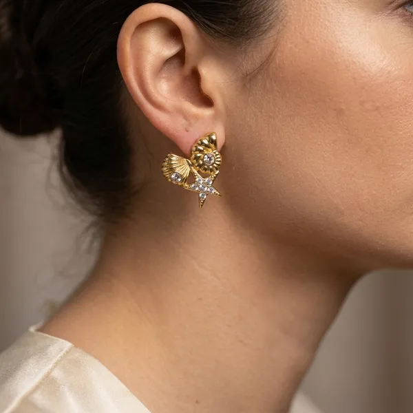 Ocean_Glimmer_Shell_And_Star_Stud_Earrings
