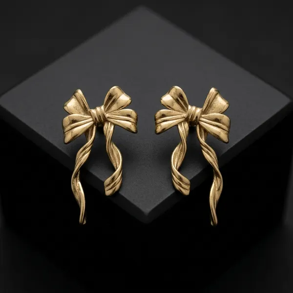 Elegant_Gold_Ribbon_Bow_Drop_Earrings