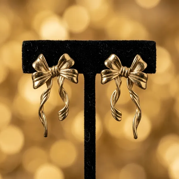 Elegant_Gold_Ribbon_Bow_Drop_Earrings