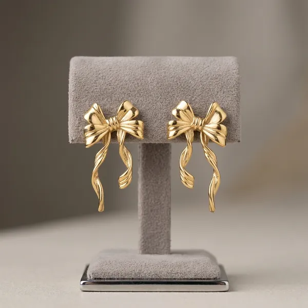 Elegant_Gold_Ribbon_Bow_Drop_Earrings