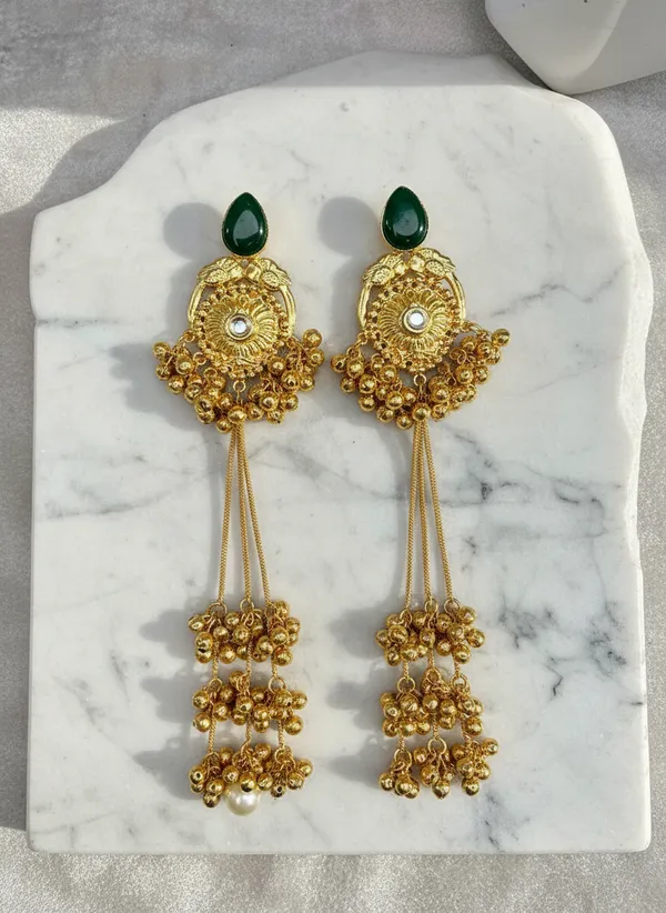 Kashmiri_Earrings_Gold-Plated_Earring_Traditional_Long_Drop