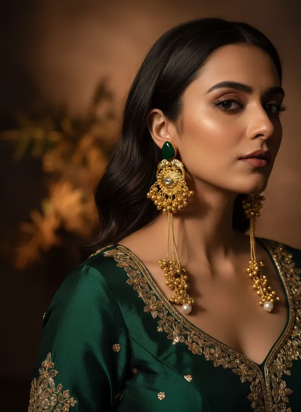 Kashmiri_Earrings_Gold-Plated_Earring_Traditional_Long_Drop