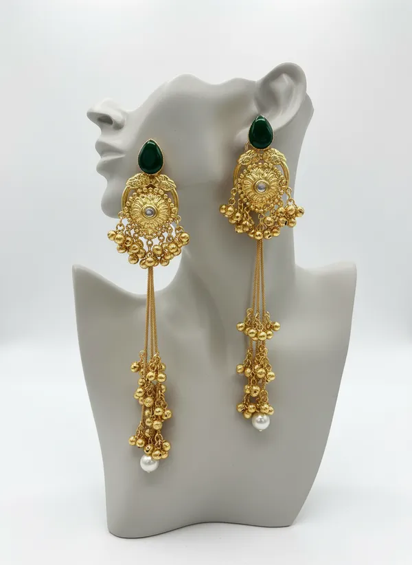 Kashmiri_Earrings_Gold-Plated_Earring_Traditional_Long_Drop