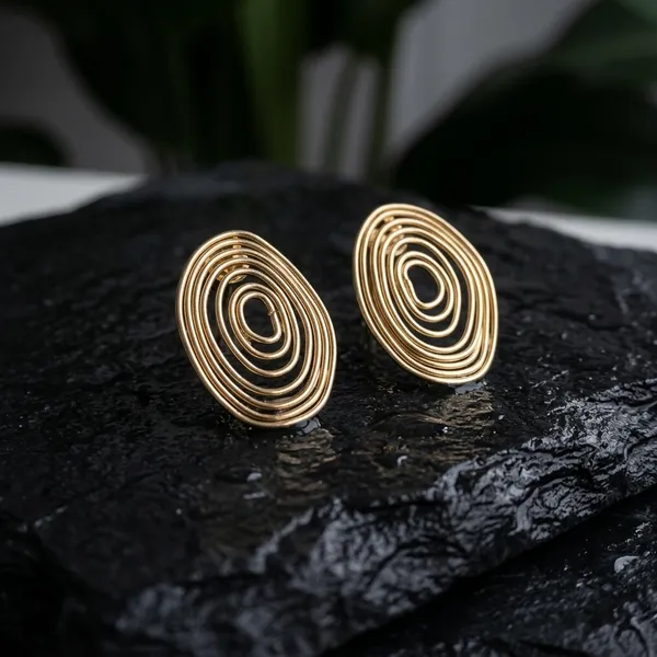 Golden_Abstract_Spiral_Earrings