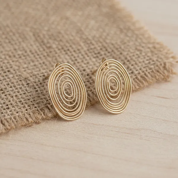 Golden_Abstract_Spiral_Earrings