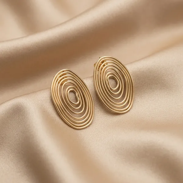 Golden_Abstract_Spiral_Earrings