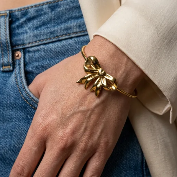 Elegant_Golden_Bow_Bracelet