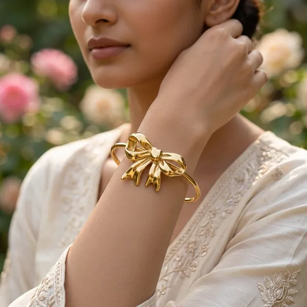 Elegant_Golden_Bow_Bracelet
