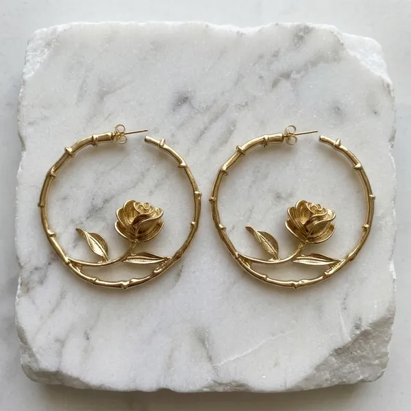 Golden_Rose_Hoop_Earrings