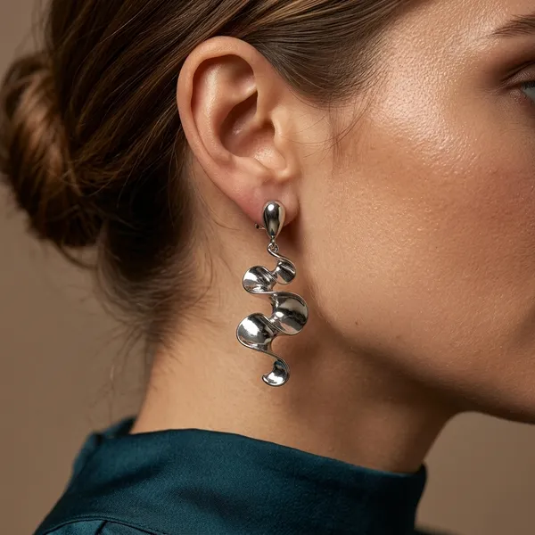 Sculptural_Molten_Silver_Earrings