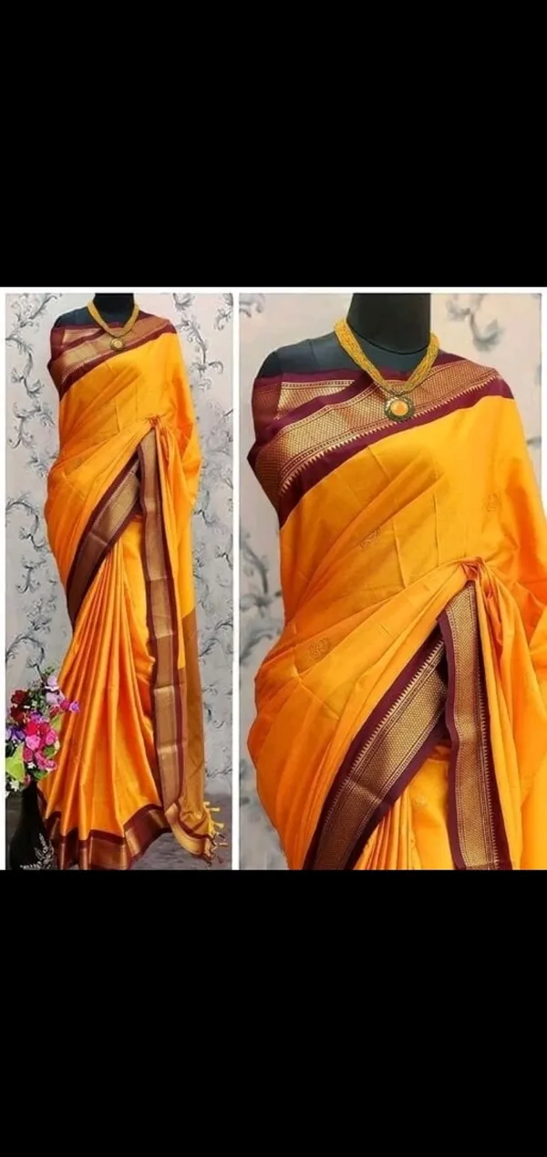 Yellow_Orange_Woven_Traditional_Saree_for_Women