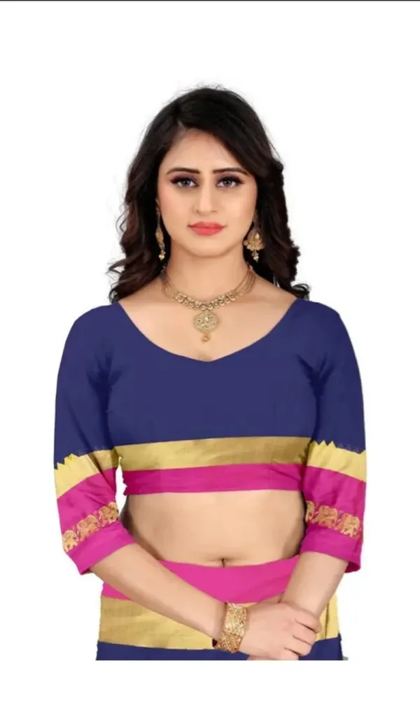 Blue_And_Pink_Traditional_Saree_For_Women