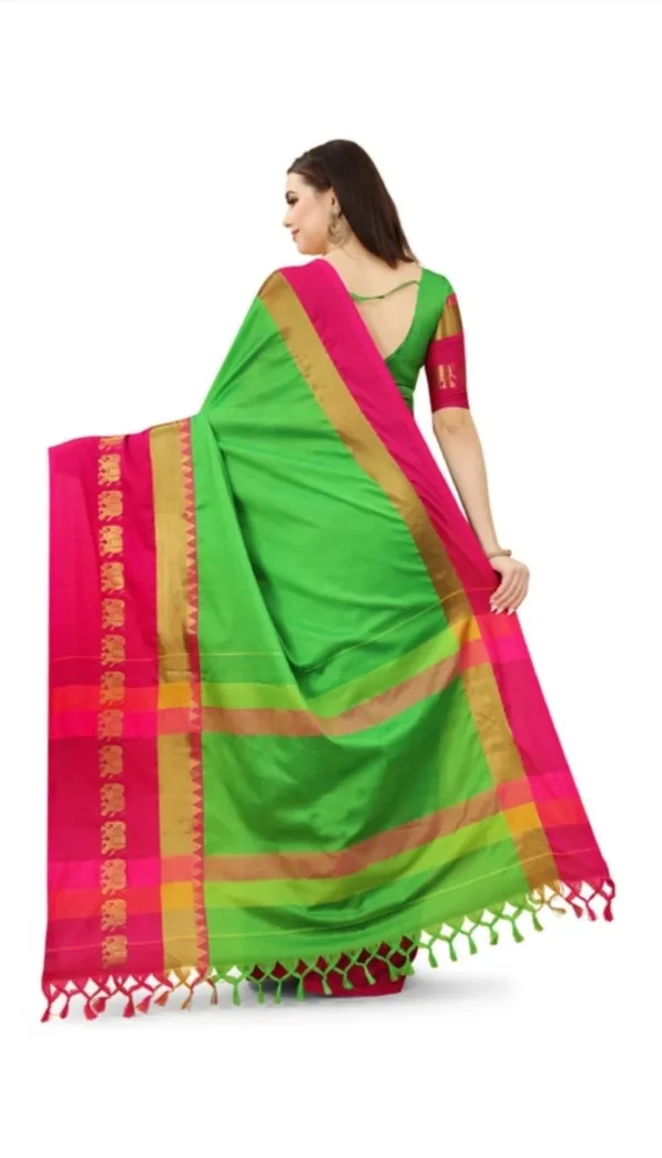 Green_And_Pink_Designer_Blouse_for_Women