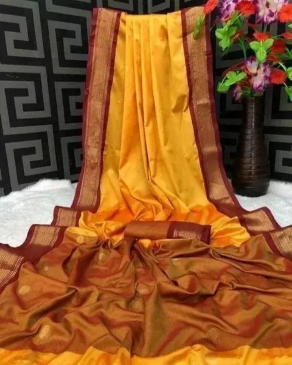 Yellow_Orange_Woven_Traditional_Saree_for_Women