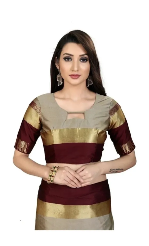 Maroon_Beige_Woven_Traditional_Saree_For_Women