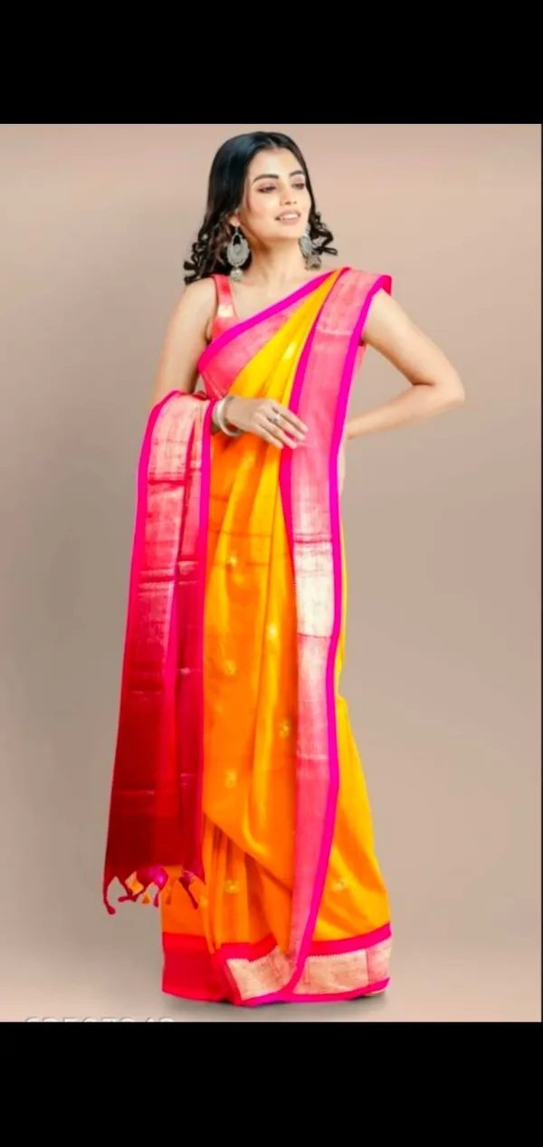 Orange_Woven_Traditional_Saree_For_Women