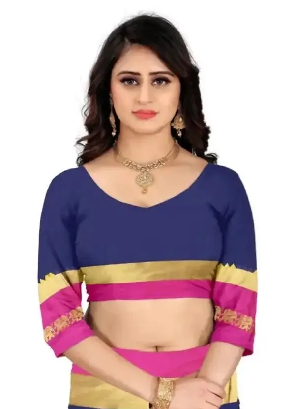 Navy_Blue_Pink_Cotton_Silk_Traditional_Saree_For_Women_Saree_under_999
