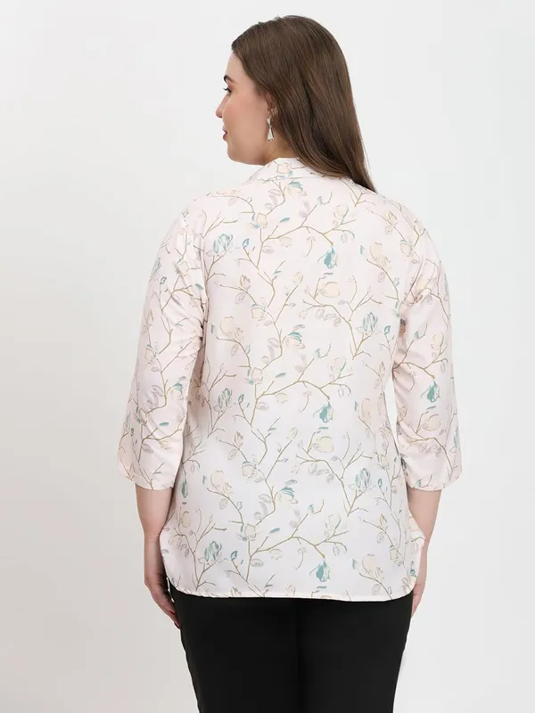 HIBELTS_Women_Solid_Shirt_Collar_Top_With_3_4th_Sleeves_Regular_Fit