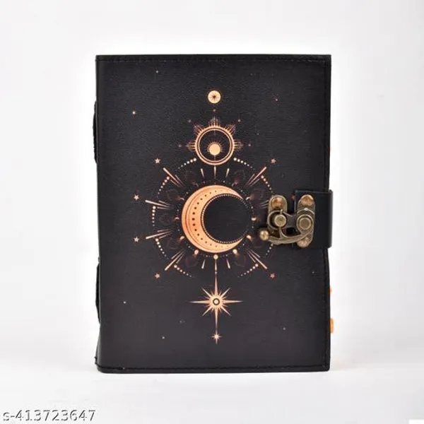 Hurry_Up_Limited_Stock_Trendy_Design_Vintage_Leather_Journal_Sun_Moon_Design_Lock_Closure_200_Antique_Deckle_Edge_Paper_Journal_Sketchbook_Writing_Journal_7X5_Inch