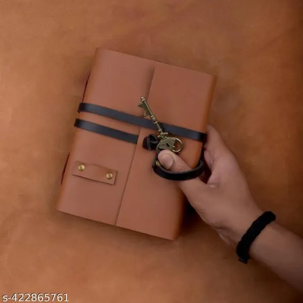 Leather_Handmade_Antique_Key_Lock_Diary_A6_Diary_Unruled_200_Pages