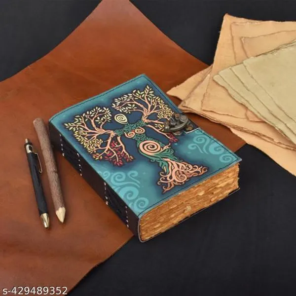 Trendy_Unique_Leather_Mother_Earth_Printed_Diary_With_200_Unruled_Vintage_Paper_For_Office_And_Personal_Use_7X5_Inch