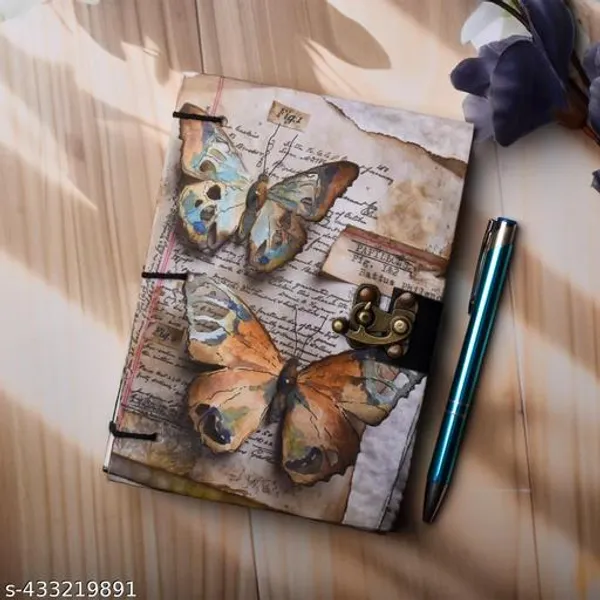 Handcrafted_Vintage_Butterfly_Notebook_Printed_Diaree_7X5_Inch_200_Pages