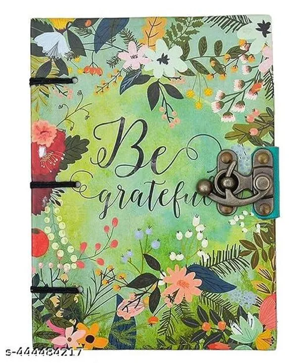 Printed_Be_Greatful_Stylish_A5_Leather_Diary_With_Lock_Clasp_Unruled_Pages_For_Creativity