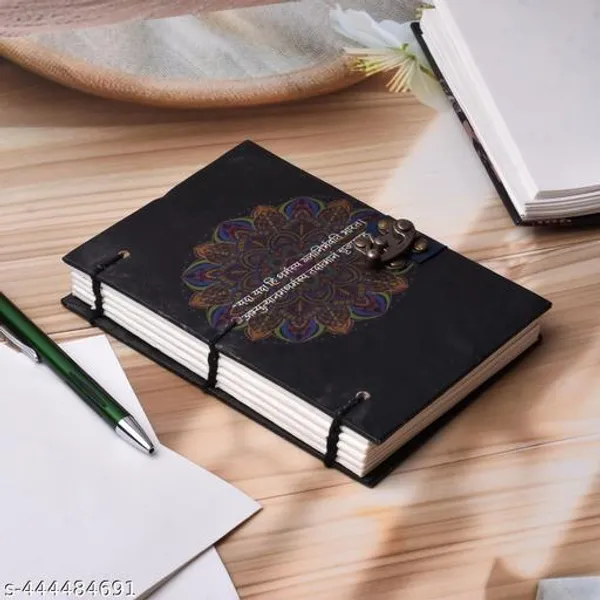 Shanskrit_Shlok_Printed_Elegants_A5_Leather_Notebook_With_Lock_For_Professional_Use
