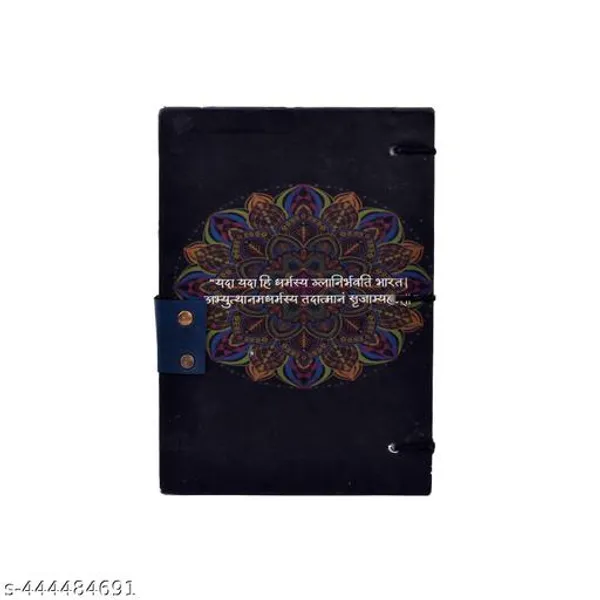 Shanskrit_Shlok_Printed_Elegants_A5_Leather_Notebook_With_Lock_For_Professional_Use
