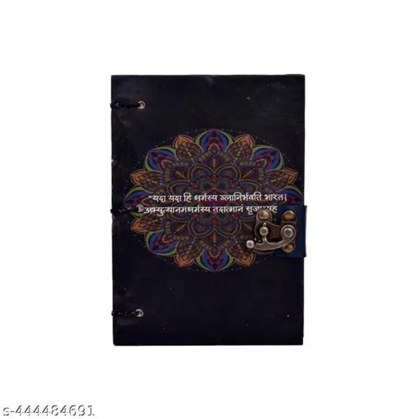 Shanskrit_Shlok_Printed_Elegants_A5_Leather_Notebook_With_Lock_For_Professional_Use