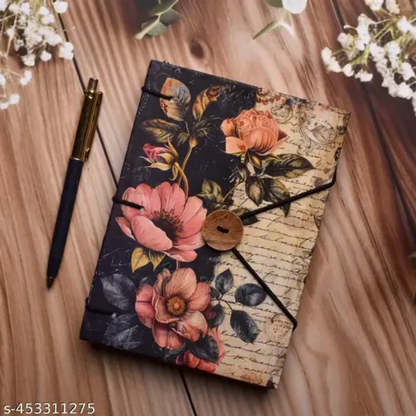 Sale_Price_Live_Beautiful_Trendy_Flower_Print_Special_Binding_A5_Diary_Un_Ruled_200_Pages_Multicolor_7X5_Inch