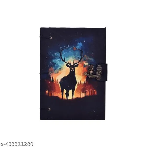 Asthetic_Deer_Diary_Print_Special_Binding_A5_Diary_Un_Ruled_200_Pages_Multicolor_7X5_Inch