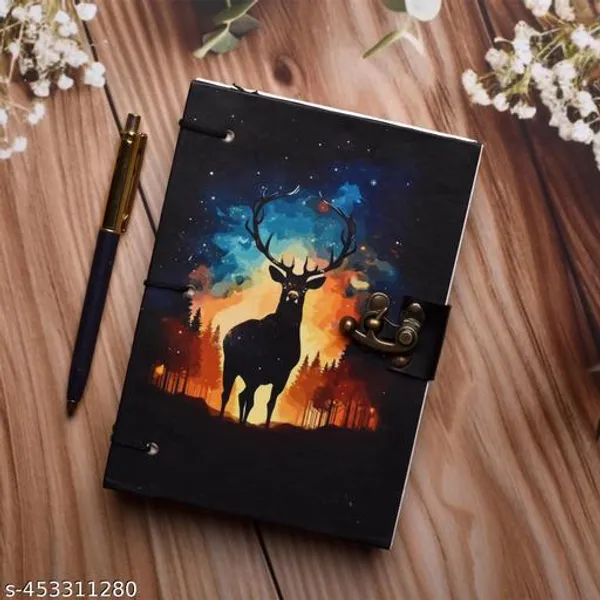 Asthetic_Deer_Diary_Print_Special_Binding_A5_Diary_Un_Ruled_200_Pages_Multicolor_7X5_Inch