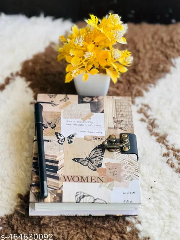 Trendy_Woman_Love_Printed_Diary_Notebook_With_Lock_Clasp_For_Gift_Office_Use_5_7_Inch_200_Pages_A5_Diary_Unruled_200_Pages
