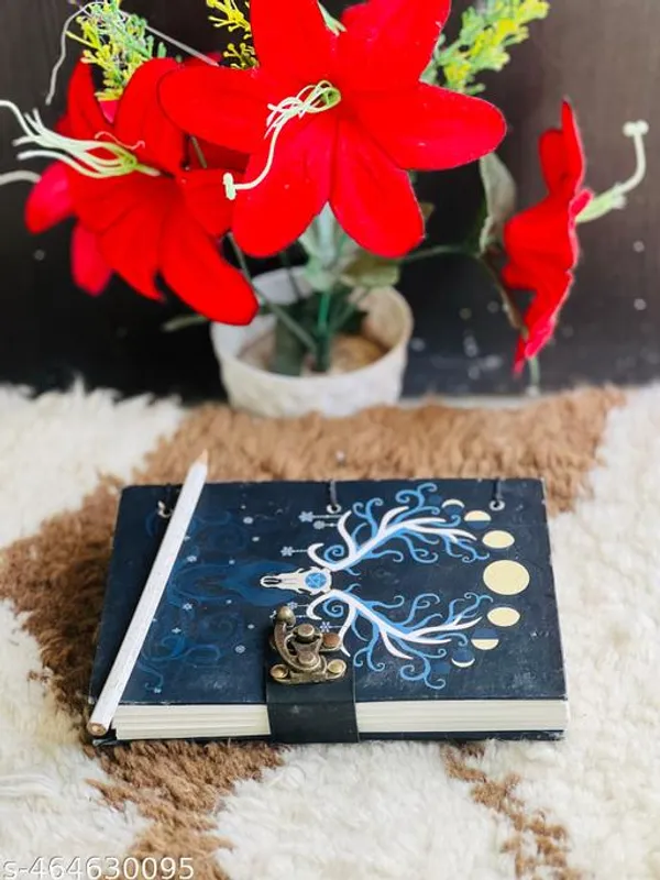 Deer_Printed_Diary_Notebook_With_Lock_Clasp_For_Gift_Office_Use_5_7_Inch_200_Pages_A5_Diary_Unruled_200_Pages