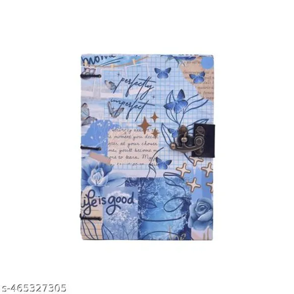 Trendy_Life_Is_Good_Printed_Diary_Notebook_With_Lock_Clasp_For_Gift_Office_Use_5_7_Inch_200_Pages_A5_Diary_Unruled_200_Pages